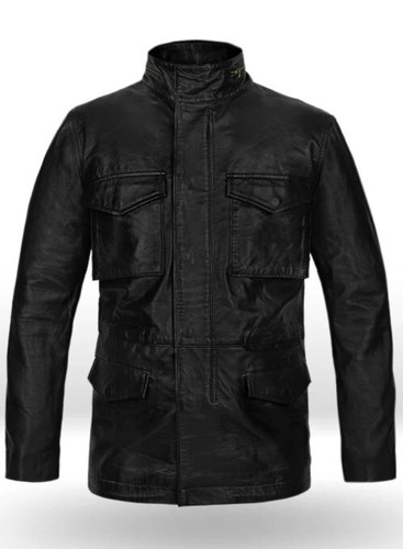 Military leather jacket - military, m-65
